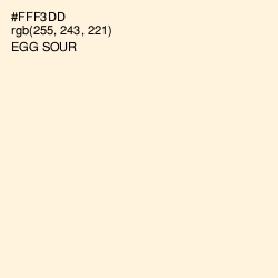 #FFF3DD - Egg Sour Color Image